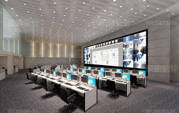 专业网络监控机房装修效果图设计制作 数据监控中心会议室3d图